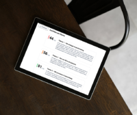 Brown Modern Webdesign Portfolio Tablet Mockup Facebook Post